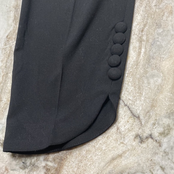 James Icon black dress pants with covered buttons on ankle - Picture 2 of 6